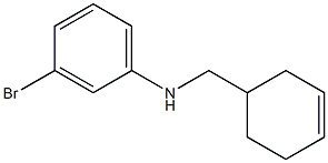 3-bromo-N-(cyclohex-3-en-1-ylmethyl)aniline Struktur