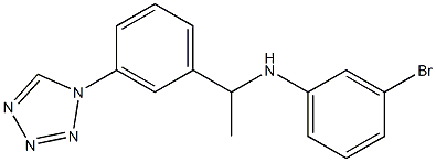 3-bromo-N-{1-[3-(1H-1,2,3,4-tetrazol-1-yl)phenyl]ethyl}aniline Struktur