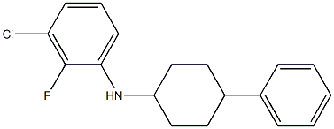 3-chloro-2-fluoro-N-(4-phenylcyclohexyl)aniline Struktur