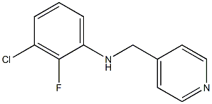 3-chloro-2-fluoro-N-(pyridin-4-ylmethyl)aniline Struktur