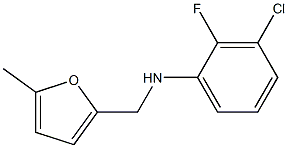 3-chloro-2-fluoro-N-[(5-methylfuran-2-yl)methyl]aniline Struktur