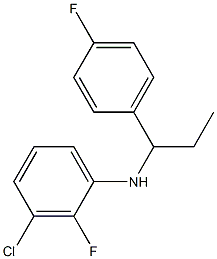 3-chloro-2-fluoro-N-[1-(4-fluorophenyl)propyl]aniline Struktur