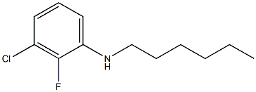 3-chloro-2-fluoro-N-hexylaniline Struktur