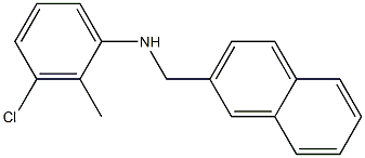 3-chloro-2-methyl-N-(naphthalen-2-ylmethyl)aniline Struktur