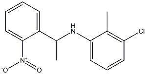 3-chloro-2-methyl-N-[1-(2-nitrophenyl)ethyl]aniline Struktur