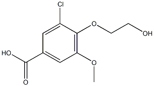 3-chloro-4-(2-hydroxyethoxy)-5-methoxybenzoic acid Struktur