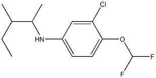 3-chloro-4-(difluoromethoxy)-N-(3-methylpentan-2-yl)aniline Struktur