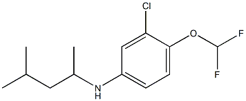 3-chloro-4-(difluoromethoxy)-N-(4-methylpentan-2-yl)aniline Struktur