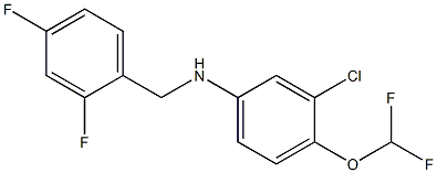 3-chloro-4-(difluoromethoxy)-N-[(2,4-difluorophenyl)methyl]aniline Struktur