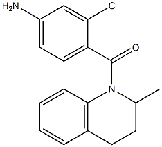 3-chloro-4-[(2-methyl-1,2,3,4-tetrahydroquinolin-1-yl)carbonyl]aniline Struktur