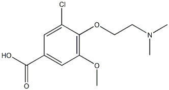 3-chloro-4-[2-(dimethylamino)ethoxy]-5-methoxybenzoic acid Struktur