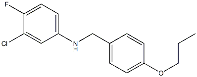 3-chloro-4-fluoro-N-[(4-propoxyphenyl)methyl]aniline Struktur