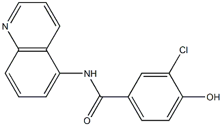 3-chloro-4-hydroxy-N-(quinolin-5-yl)benzamide Struktur