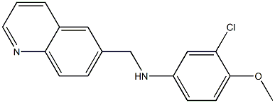 3-chloro-4-methoxy-N-(quinolin-6-ylmethyl)aniline Struktur