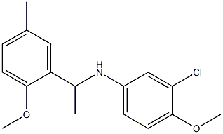 3-chloro-4-methoxy-N-[1-(2-methoxy-5-methylphenyl)ethyl]aniline Struktur