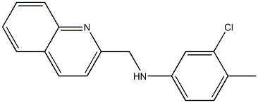 3-chloro-4-methyl-N-(quinolin-2-ylmethyl)aniline Struktur