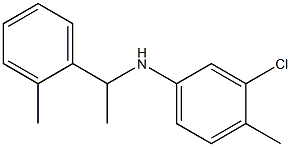 3-chloro-4-methyl-N-[1-(2-methylphenyl)ethyl]aniline Struktur