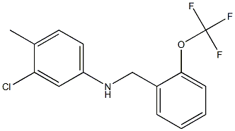 3-chloro-4-methyl-N-{[2-(trifluoromethoxy)phenyl]methyl}aniline Struktur