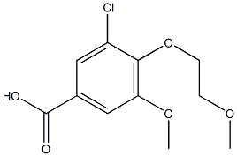 3-chloro-5-methoxy-4-(2-methoxyethoxy)benzoic acid Struktur