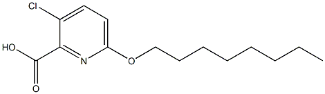 3-chloro-6-(octyloxy)pyridine-2-carboxylic acid Struktur