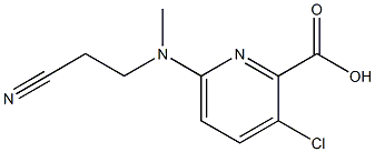 3-chloro-6-[(2-cyanoethyl)(methyl)amino]pyridine-2-carboxylic acid Struktur