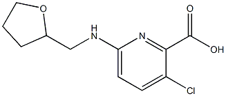 3-chloro-6-[(oxolan-2-ylmethyl)amino]pyridine-2-carboxylic acid Struktur