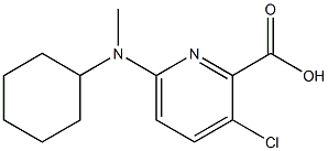 3-chloro-6-[cyclohexyl(methyl)amino]pyridine-2-carboxylic acid Struktur