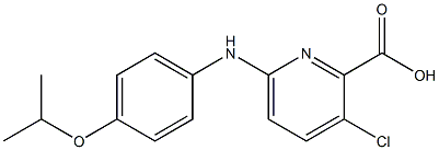 3-chloro-6-{[4-(propan-2-yloxy)phenyl]amino}pyridine-2-carboxylic acid Struktur