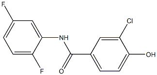 3-chloro-N-(2,5-difluorophenyl)-4-hydroxybenzamide Struktur