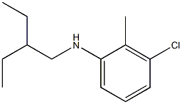 3-chloro-N-(2-ethylbutyl)-2-methylaniline Struktur