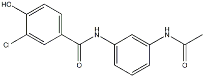 3-chloro-N-(3-acetamidophenyl)-4-hydroxybenzamide Struktur