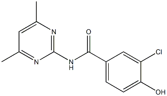 3-chloro-N-(4,6-dimethylpyrimidin-2-yl)-4-hydroxybenzamide Struktur