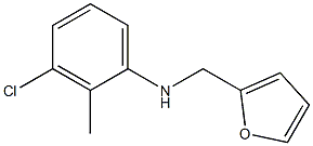 3-chloro-N-(furan-2-ylmethyl)-2-methylaniline Struktur