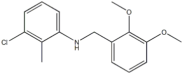 3-chloro-N-[(2,3-dimethoxyphenyl)methyl]-2-methylaniline Struktur