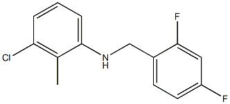 3-chloro-N-[(2,4-difluorophenyl)methyl]-2-methylaniline Struktur