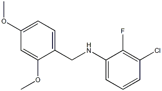 3-chloro-N-[(2,4-dimethoxyphenyl)methyl]-2-fluoroaniline Struktur