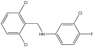 3-chloro-N-[(2,6-dichlorophenyl)methyl]-4-fluoroaniline Struktur