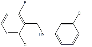 3-chloro-N-[(2-chloro-6-fluorophenyl)methyl]-4-methylaniline Struktur