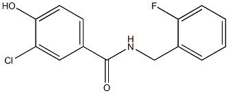 3-chloro-N-[(2-fluorophenyl)methyl]-4-hydroxybenzamide Struktur