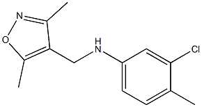 3-chloro-N-[(3,5-dimethyl-1,2-oxazol-4-yl)methyl]-4-methylaniline Struktur