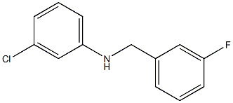 3-chloro-N-[(3-fluorophenyl)methyl]aniline Struktur