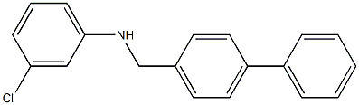 3-chloro-N-[(4-phenylphenyl)methyl]aniline Struktur