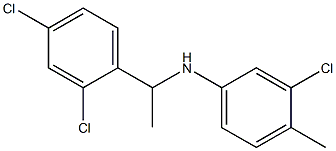 3-chloro-N-[1-(2,4-dichlorophenyl)ethyl]-4-methylaniline Struktur