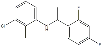 3-chloro-N-[1-(2,4-difluorophenyl)ethyl]-2-methylaniline Struktur