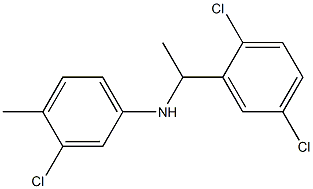 3-chloro-N-[1-(2,5-dichlorophenyl)ethyl]-4-methylaniline Struktur