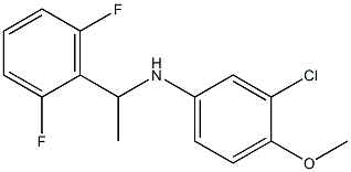 3-chloro-N-[1-(2,6-difluorophenyl)ethyl]-4-methoxyaniline Struktur