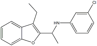 3-chloro-N-[1-(3-ethyl-1-benzofuran-2-yl)ethyl]aniline Struktur