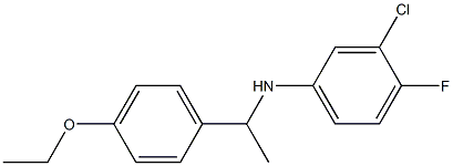 3-chloro-N-[1-(4-ethoxyphenyl)ethyl]-4-fluoroaniline Struktur