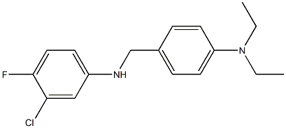 3-chloro-N-{[4-(diethylamino)phenyl]methyl}-4-fluoroaniline Struktur