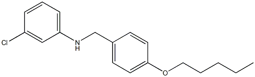 3-chloro-N-{[4-(pentyloxy)phenyl]methyl}aniline Struktur